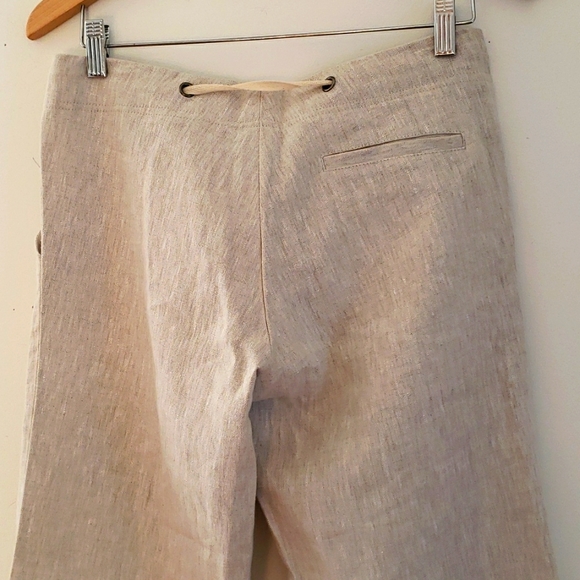 Sacred Threads Wide Leg Linen Pants Nature M - Picture 6 of 16